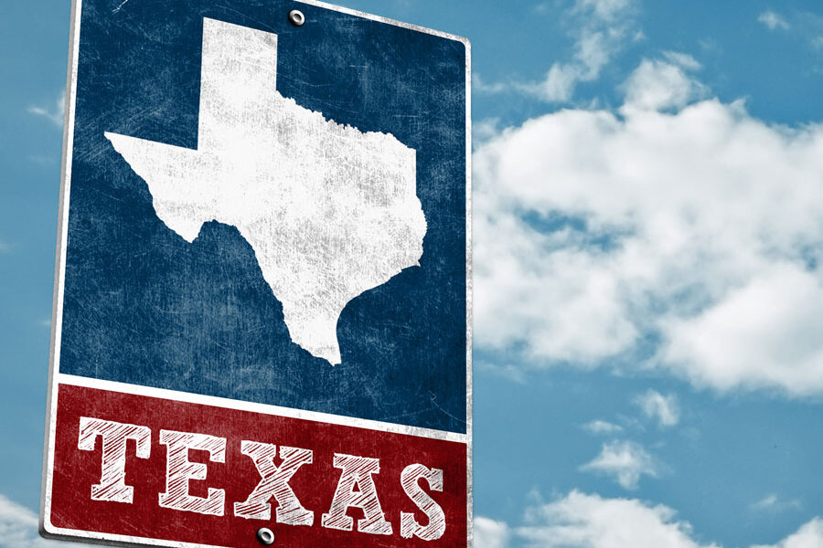 sign with the word Texas